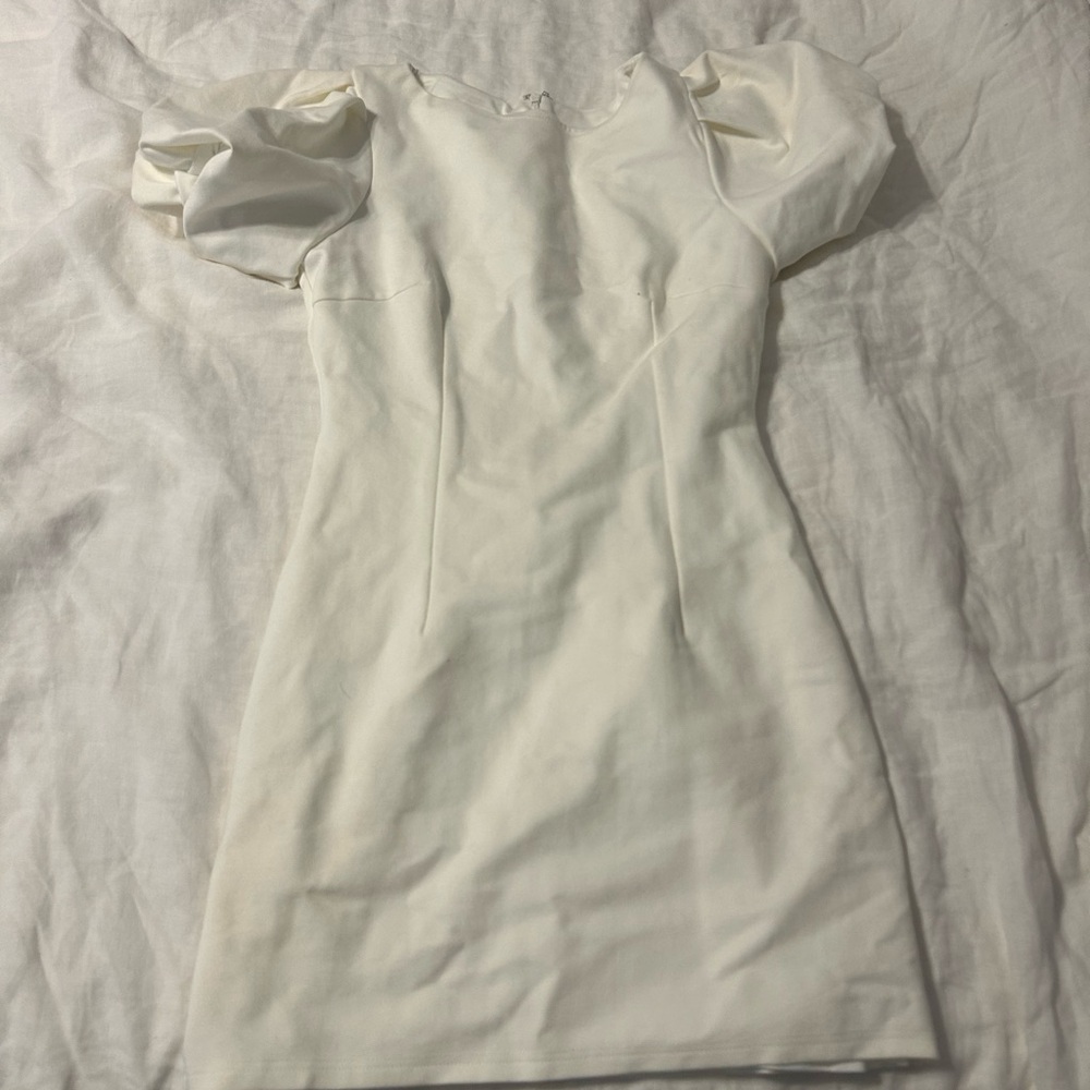 Lulu's Cream Asymmetrical Dress